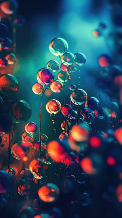 Abstract lights blur bokeh background, rich colors. bokeh background. Generative AIの素材