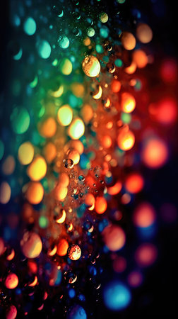Abstract lights blur bokeh background, rich colors. bokeh background. Generative AIの素材