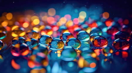 Abstract lights blur bokeh background, rich colors. bokeh background. Generative AIの素材