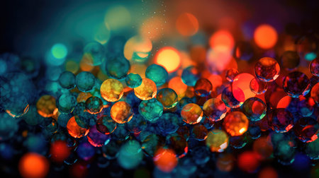 Abstract lights blur bokeh background, rich colors. bokeh background. Generative AIの素材