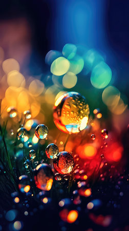 Abstract lights blur bokeh background, rich colors. bokeh background. Generative AIの素材