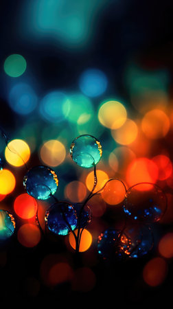 Abstract lights blur bokeh background, rich colors. bokeh background. Generative AIの素材