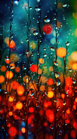 Abstract lights blur bokeh background, rich colors. bokeh background. Generative AIの素材