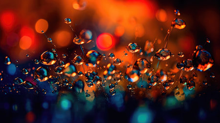 Abstract lights blur bokeh background, rich colors. bokeh background. Generative AIの素材