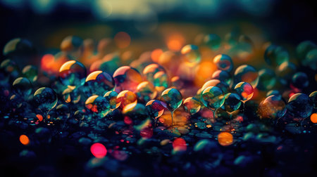 Abstract lights blur bokeh background, rich colors. bokeh background. Generative AIの素材