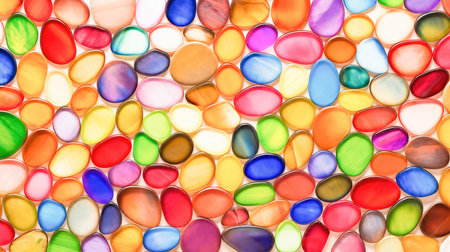 Small colored sea pebbles, gravel. background. textures. Generative AIの素材