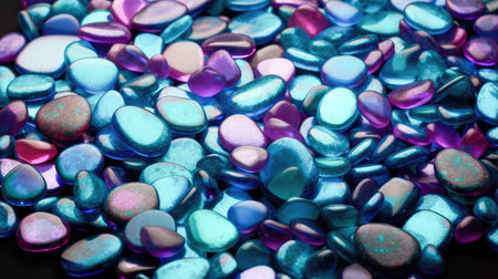 Small colored sea pebbles, gravel. background. textures. Generative AIの素材