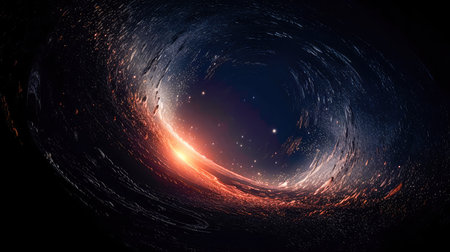 Black hole in outer space. Generative AIの素材