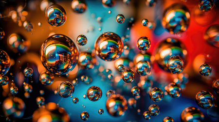 Blurry abstract illustration of bubble pattern. Generative AIの素材