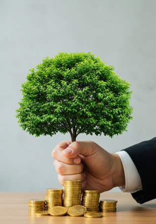 Eco friendly financial investment concept.の素材