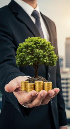 Eco friendly financial investment concept.の素材