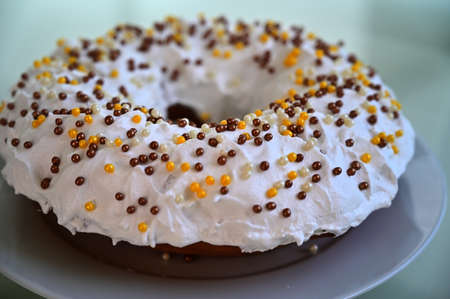 Beautiful delicious Easter cake for the holiday of holy easter