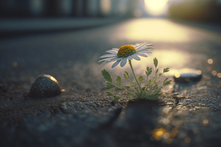 Close-up on a daisy, generated aiの素材