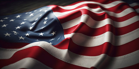 United States of America flag, 3D renderingの素材