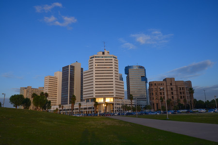 View of buildings with a beautiful skyのeditorial素材