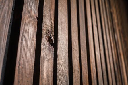 wood texture with vertical boards in perspectiveの写真素材