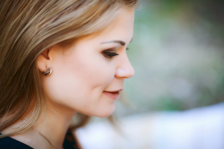 Young beautiful blonde girlの写真素材
