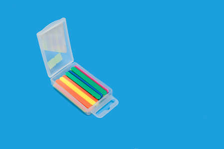 multicolored counting sticks in a box. office accessoriesの写真素材