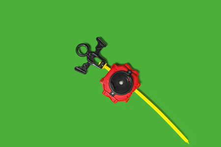 modern plastic toy for children on green layout