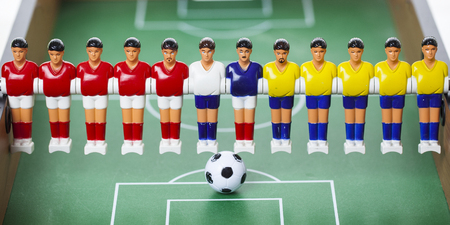 football players foosball