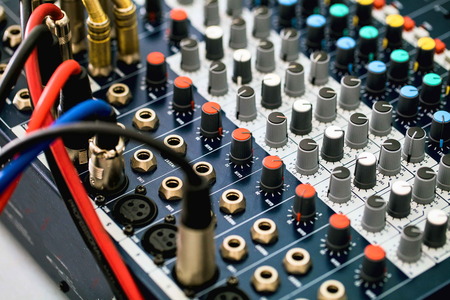 sound engineer control with microphone