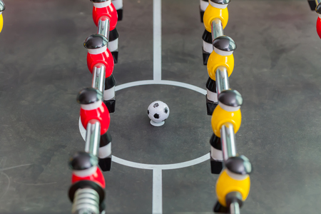 foosball table soccer .sport teame football playersの写真素材