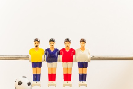 foosball table soccer .sport teame football playersの写真素材