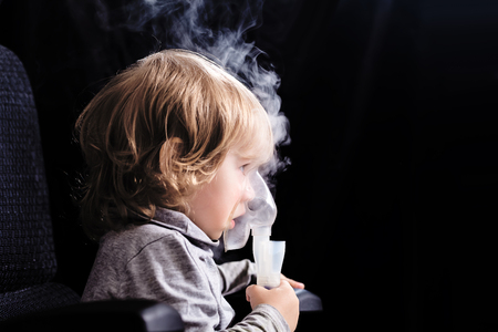 Inhalation child infant under one yearの写真素材