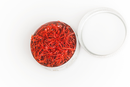 Saffron Indian fresh natural fragrance of essential oils macroの写真素材