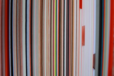 stack of colored cardboardの写真素材