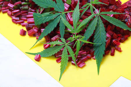 Ingredients for hemp salad fresh beets and potatoesの写真素材