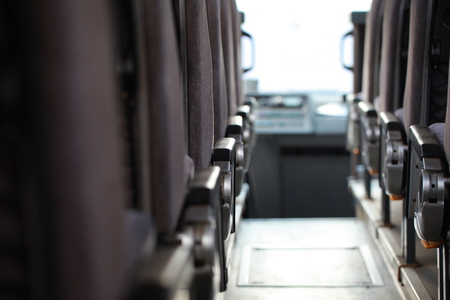 Armrests of passenger bus seatsの写真素材
