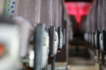 Armrests of passenger bus seatsの写真素材