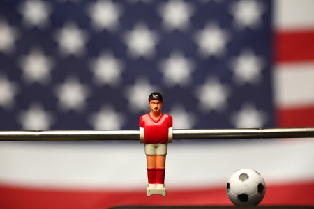 foosball player table soccerの写真素材
