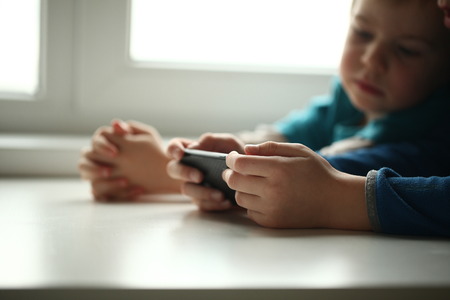 game addiction in childrenの写真素材
