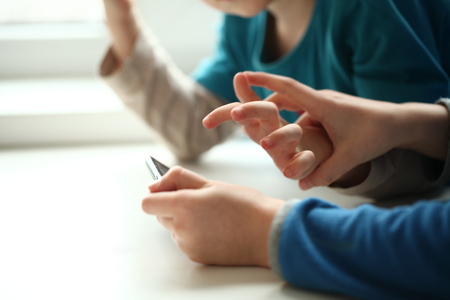 game addiction in childrenの写真素材