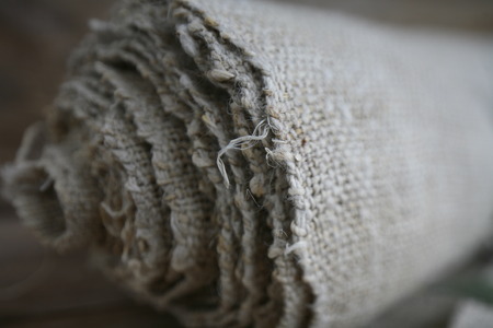 Fabric made from hempの写真素材