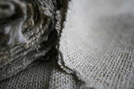 Fabric made from hempの写真素材