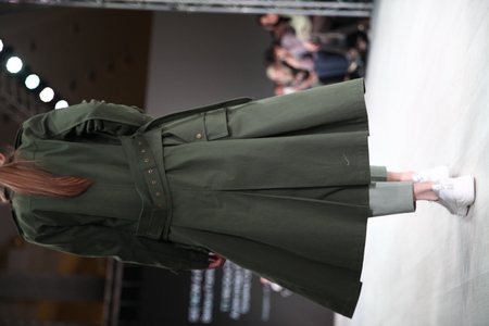 Belarus, Minsk, April, 13, 2019. Fashion show of Belarusian designers at the Belarusian Fashion Week.のeditorial素材