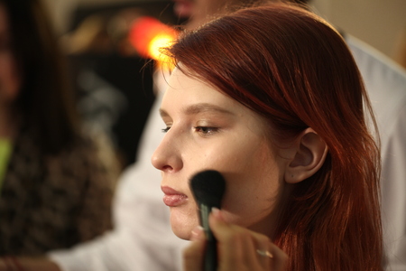 Belarus, Minsk, April, 13, 2019. Fashion show of Belarusian designers at the Belarusian Fashion Week.のeditorial素材