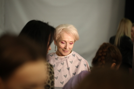 Belarus, Minsk, April, 13, 2019. Fashion show of Belarusian designers at the Belarusian Fashion Week.のeditorial素材