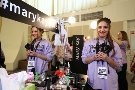 Belarus, Minsk, April, 13, 2019. Fashion show of Belarusian designers at the Belarusian Fashion Week.のeditorial素材