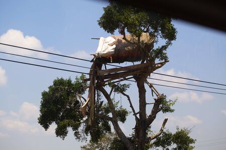 Sri Lanka, Colombo, March 2014 .  view from window  car  road  landscapeのeditorial素材