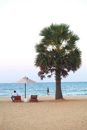 Sri Lanka, Colombo,March 2014. beach resort tropicalのeditorial素材