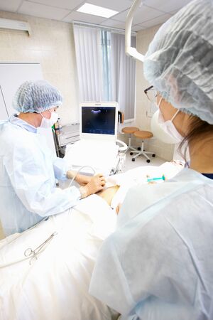 .operating room hospital equipment resuscitation doctors . Belarus,Minsk,2016のeditorial素材
