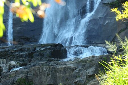 Rawana waterfall in montain Sri Lanka