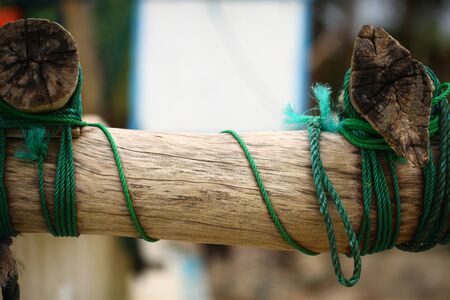 snap fishing boat details in tropics sri lankaの写真素材