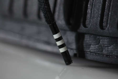 black sports shoes adidas model NMD_R1.Belarus,Minsk,2020のeditorial素材