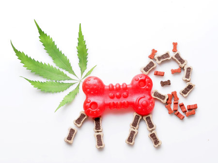 dog food with cannabis oil.の写真素材
