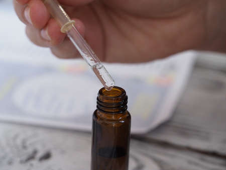 Belarus, Minsk, 2021. therapeutic grade essential oils at a health lectureのeditorial素材